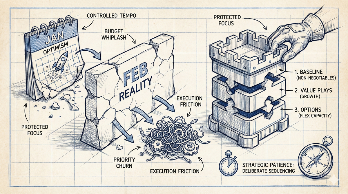 Why 2026 Plans Fail by February. Introducing Strategic Patience